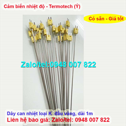 Dây can nhiệt độ loại K dài 1mét phi 3mm Termotech